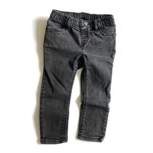 GAP Distressed Black Cotton Skinny Jeans